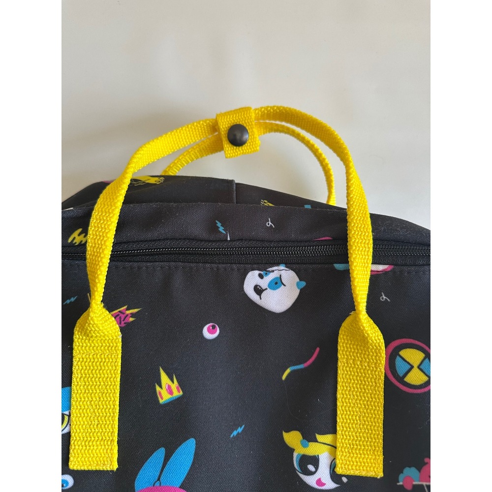 Cartoon Network Powerpuff Girls Backpack Black Yellow Patterned Kids School Bag - Picture 3 of 12